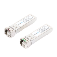 Transceptores Ópticos Industriales Bidireccionales SFP+ (Mini-Gbic) / Monomodo 1270 & 1330 nm / 10 Gbps / 10GBASE / Conector LC/UPC Simplex / DDM / Hasta 3 km / 2 Piezas