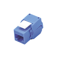 Módulo Jack Keystone Cat5e (toolless), con terminación en ángulo 180 º Color Azul, Compatible con Faceplate y Patchpanel Linkedpro