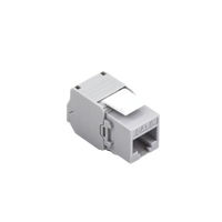 Módulo Jack Keystone Cat6 (toolless), con terminación en ángulo 180 º Color Gris, Compatible con Faceplate y Patchpanel Linkedpro