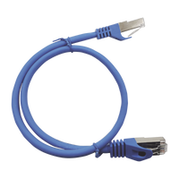 Patch Cord Cat6A 10G blindado 1.0M ( 3.28 ft ) AZUL