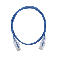 Cable de Parcheo Slim UTP Cat6 - 1 metro, Azul, Diámetro Reducido (28 AWG)