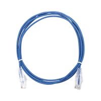 Cable de Parcheo Slim UTP Cat6 - 2 m Azul Diámetro Reducido (28 AWG)