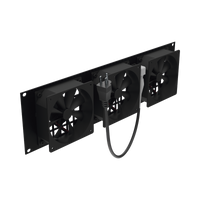 Kit de 3 Ventilador 110 Vca (12 x 12 cm) con Clavija 5-15P. Para instalación en Postes Rack