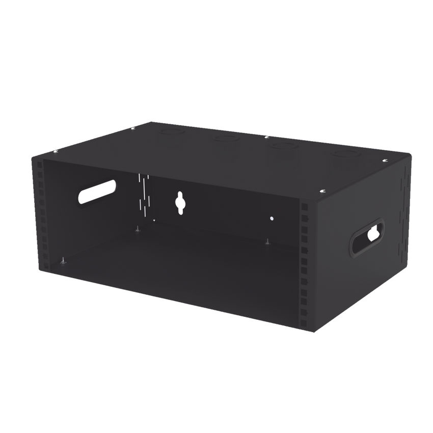Gabinete para Montaje en Pared liviano, 4 Unidades de rack, Profundidad máxima de trabajo 250 mm, Se envía el Gabinete Armado.