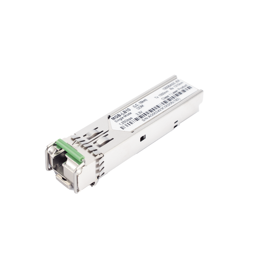 Transceptor mini-Gbic SFP 1G LC TX:1550nm RX:1310 para fibra Mono Modo 10 Km WDM, Requiere MGB-LA10