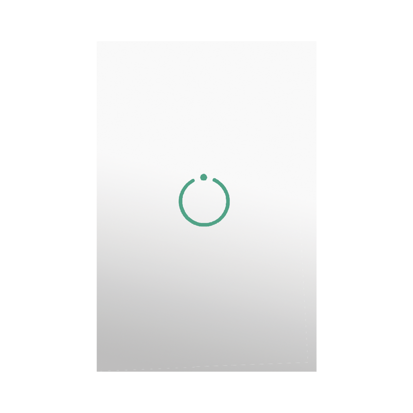 (ZWAVE) Interruptor On/Off panel táctil touch inalámbrico Zwave Plus 1 boton. Compatible con Hubitat HC8, Álula  M2M, otro
