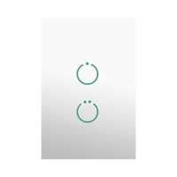 (ZWAVE) Interruptor On/Off panel táctil touch inalámbrico Zwave Plus 2 botones. Compatible con Hubitat HC8, Álula  M2M, otro