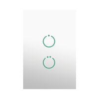 (ZWAVE) Interruptor On/Off panel táctil touch inalámbrico Zwave Plus 2 botones. No requiere cable neutro, Compatible con Hubitat HC8, Álula  M2M, otros