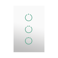 (ZWAVE) Interruptor On/Off panel táctil touch inalámbrico Zwave Plus 3 botones. Compatible con Hubitat HC8, Álula  M2M, otro