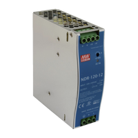 Fuente de poder industrial de 120 W, salida 12 Vcc, entrada 90~264 VCA, para montaje en riel DIN,