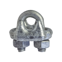 Nudo/ Perro/ Abrazadera Acero Forjado para Cable de 1/8", Galv. por Inmersión en Caliente.