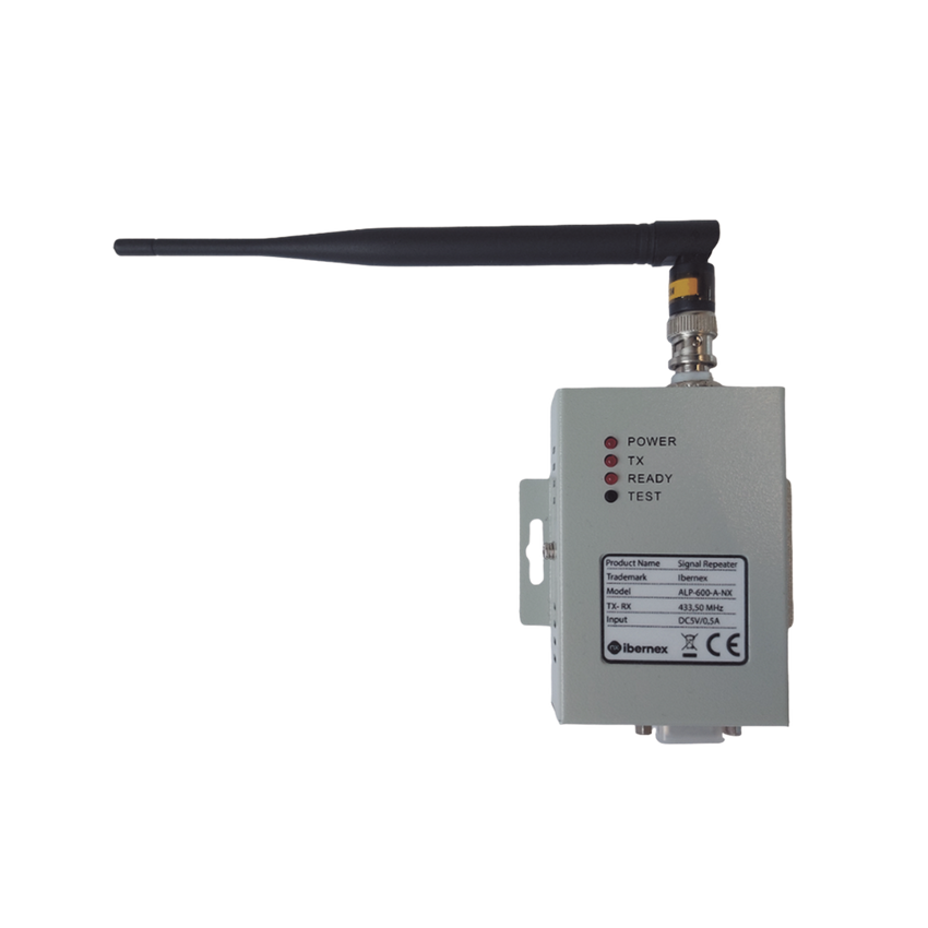 Repetidor y Amplificador de Señal Inalámbrico / Modulación FSK / Dimensiones 100x75x25 mm / Peso 0.24 kg / Alimentación 5 V CC o 220 V CA / ABS Antibacteriano