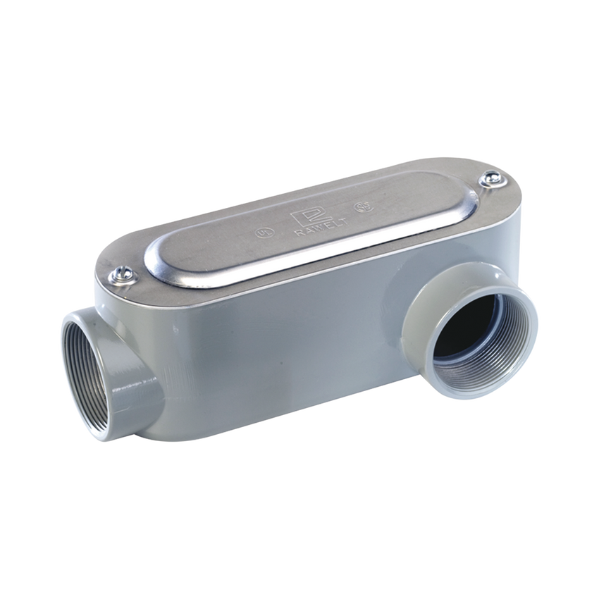 Caja Oval Roscada tipo LL de 2 1/2" grande (63.5 mm) / Incluye tapa y tornillos.