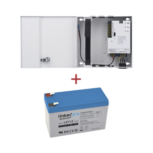 Kit / Fuente  regulada de 11 - 15 V @ 5A / Capacidad de respaldo / Modelo PL12DC5ABK + Batería incluida LK712