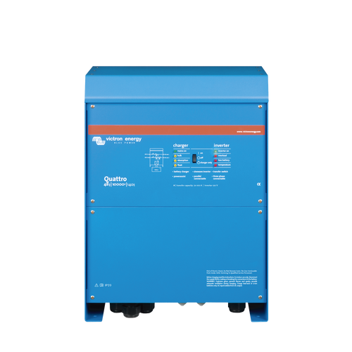 Quattro 48/10000/140-100/100 / Inversor Cargador de Onda Pura / Entrada 48 Vcc / Salida 8000 W 120 Vca  60 Hz