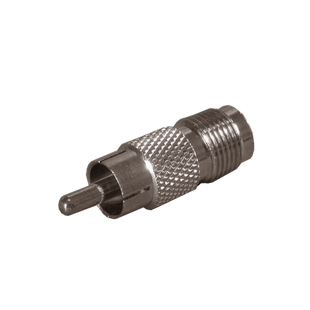 Adaptador de TNC Hembra a RCA Macho tipo Fono para Aplicaciones de Audio y Video, Níquel/ Oro/ Teflón.â??