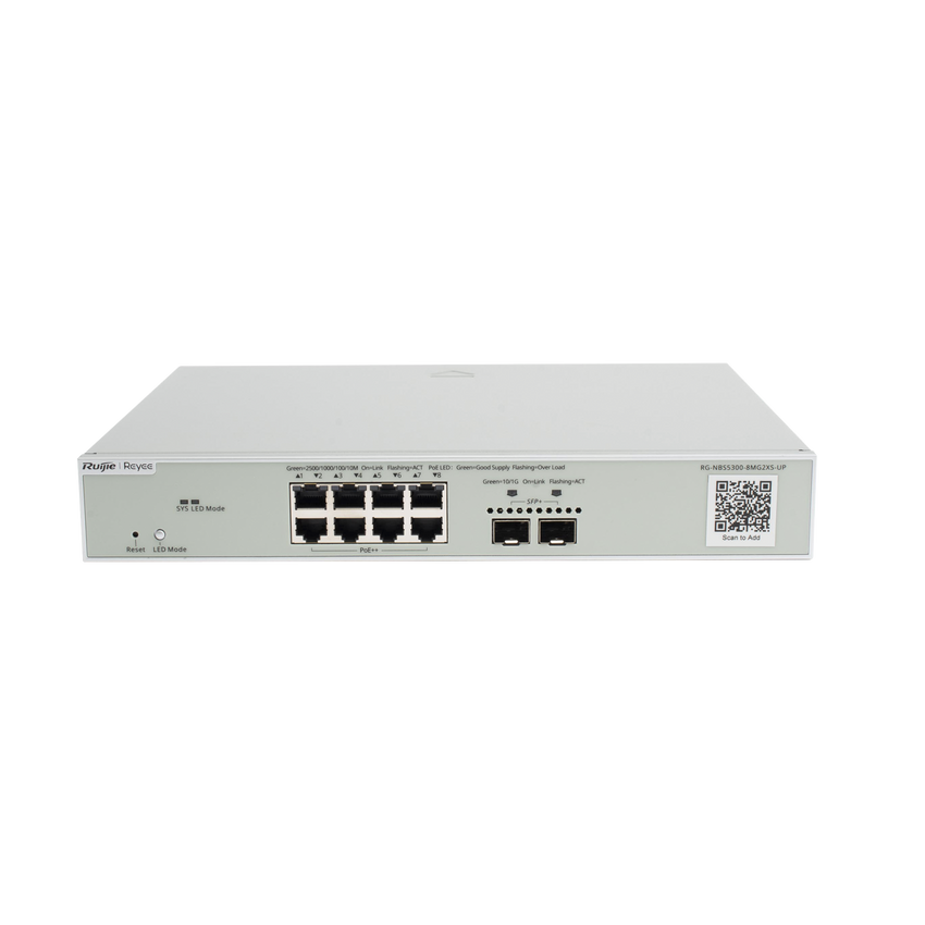 Switch Multi-Gigabit PoE++ 370W 802.3bt Capa 3 Administrable Cloud, Diseñado Para Access Points WiFi 6/7
