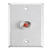 Botón de Pánico con Placa en Acero Inoxidable/ N.O.