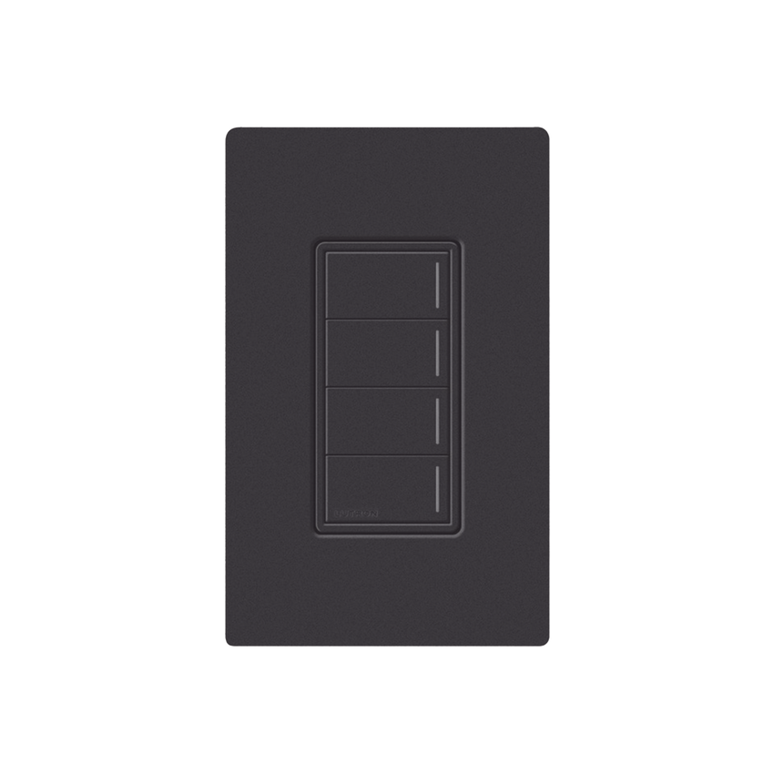 (RadioRa3) Botonera Sunnata Negro 3 escenas y 2 botones subir/bajar para Radio RA3, programe escenas diferentes en cada botón.