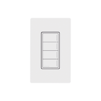 (RadioRa3) Botonera Sunnata Blanco 3 escenas y 2 botones subir/bajar para Radio RA3, programe escenas diferentes en cada botón.