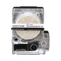 Casete de 425 Etiquetas Autolaminadas de 12.7 x 19.1 mm, para Cables de 2 a 4 mm de Diámetro, Área de Impresión Color Blanco