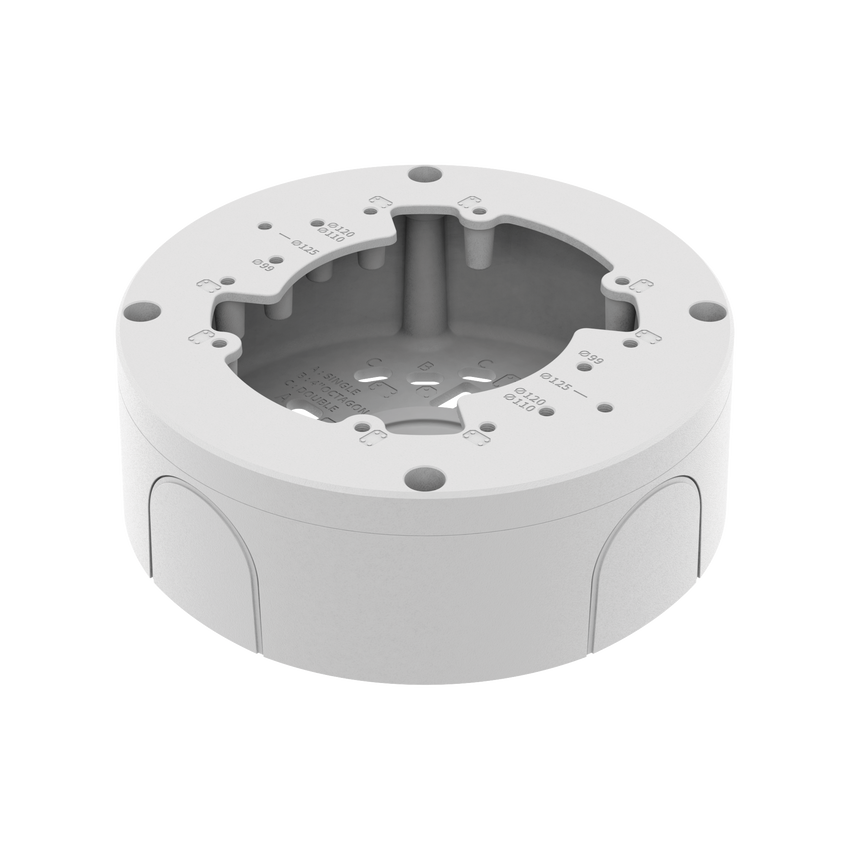 Caja de conexion para tipo Domo y Flat-eye Hanwha  QNE-8011R, QNE-8021R, QND-6011, QNV-C8083R, QNV-C9083R