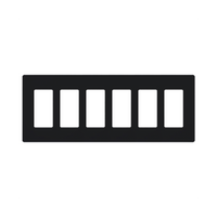 Placa 6 espacios pata dimmer o apagadores Lutron