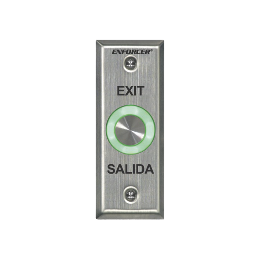 Botón de Salida con Aro Iluminado Color Verde y Rojo / IP65 / Buzzer / Función Toggle (Enclavado) / Temporizador  / Relevador NC/NO/ Uso Exterior e Interior.