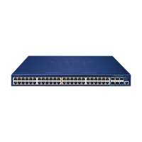 Switch Administrable Stacking Capa 3, 48 Puertos PoE Gigabit 802.3at, 6 Puertos SFP de 10 G, Incluye Fuente Redundante de 55 V cc