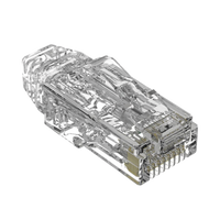 Plug RJ45 Cat6/6A, Para Cable UTP de Calibre 28 AWG (Diámetro Reducido), Chapado en Oro de 50 micras, Paquete de 100 piezas