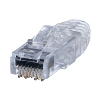 Plug RJ45 Cat6 de 3 Piezas, Para Cable UTP de Calibre 23-24 AWG, Chapado en Oro de 50 micras, Paquete de 100 piezas