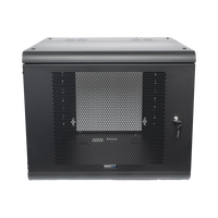 Gabinete de Pared con Puerta Perforada, 635mm de Profundidad, 9U Rack de 19 in, Acero Reforzado
