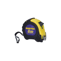 Flexometro anti impacto de 5 metros, cinta ancha con boton de freno.