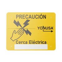 Letrero de PRECAUCION para cercas electrificadas (21.8 x 17 cm)