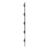 Poste de Paso de 1m para Cerca Electrificada de Tubo Galvanizado cal. 18 de 1"Diam. con 5 Aisladores Instalados.