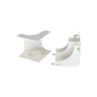 Esquinero interior, para uso con canaleta T45, Material PVC Rígido, Color Blanco Mate