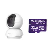 Kit de Cámara IP Wi-Fi / Incluye 1 Pieza Modelo TAPOC200 / 2 Megapixel / Audio Doble Vía /  Utiliza La App Tapo / 1 Memoria Micro SD Modelo  Mod WD32MSD