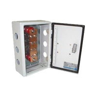 Barra Estañada de Unión y Distribución  de Hilos Tierra Física con Gabinete de 1000 Amperes de Capacidad.