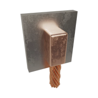 Molde para Soldadura Exotérmica para Cable 2/0 AWG a Superficie de Acero en Vertical a 90°