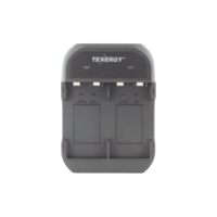 Cargador rápido de 2 compartimientos para baterías Ni-MH; Aplicable en baterías de 9 V /color negro