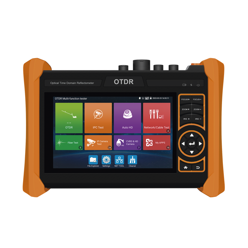 Tester Profesional OTDR y Video | Fibra Óptica | Cámaras IP | Cableado y Redes| Pantalla 5.4" Táctil | Soporta 4K/8K | HDMI/VGA | Medidor Potencia Óptica | Alcance 150KM | Localizador Fallos VFL | PoE Integrado | WiFi | In