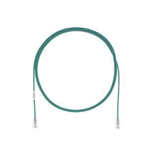 Cable de Parcheo TX6, UTP Cat6, Diámetro Reducido (28AWG), Color Verde, 30ft