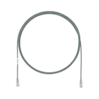Cable de Parcheo TX6, UTP Cat6, Diámetro Reducido (28AWG), Color Gris, 3ft