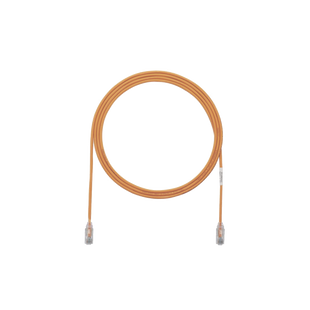 Cable de Parcheo TX6, UTP Cat6, Diámetro Reducido (28AWG), Color Naranja, 3ft