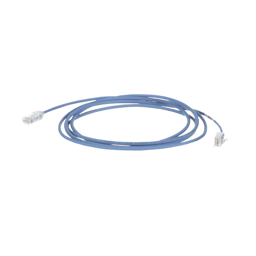 Cable de Parcheo TX6, UTP Cat6, Diámetro Reducido (28AWG), Color Azul, 45ft