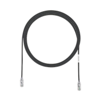 Cable de Parcheo TX6, UTP Cat6, Diámetro Reducido (28AWG), Color Negro, 4ft
