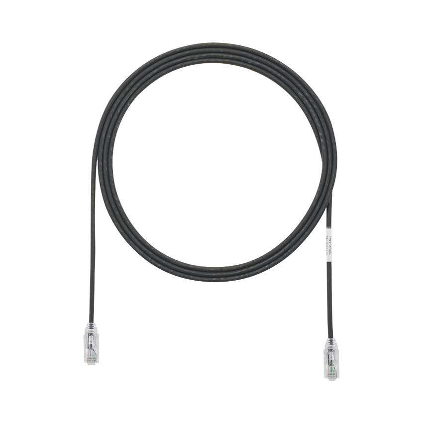 Cable de Parcheo TX6, UTP Cat6, Diámetro Reducido (28AWG), Color Negro, 4ft