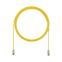 Cable de Parcheo TX6, UTP Cat6, Diámetro Reducido (28AWG), Color Amarillo, 4ft