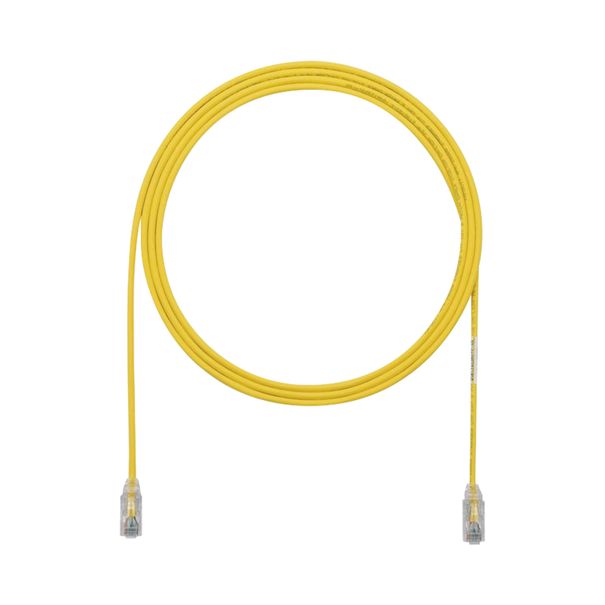 Cable de Parcheo TX6, UTP Cat6, Diámetro Reducido (28AWG), Color Amarillo, 5ft