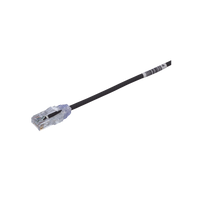 Cable de Parcheo TX6, UTP Cat6, Diámetro Reducido (28AWG), Color Negro, 6in (15.2 cm)